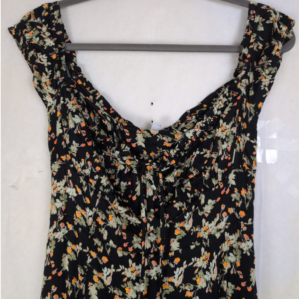 Urban Outfitters Black Floral Maxi Dress Size Large Boho Cottagecore Feminine — image 6 of 8